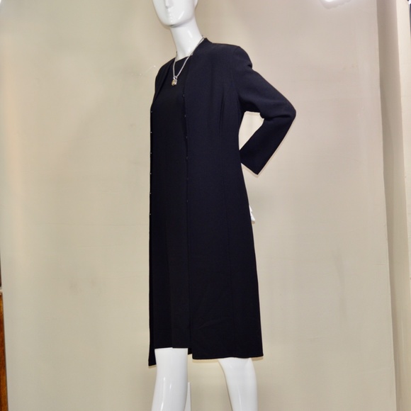 2 piece Escada Black Dress with Matching Coat  Made in Italy 🇮🇹 - Picture 9 of 14